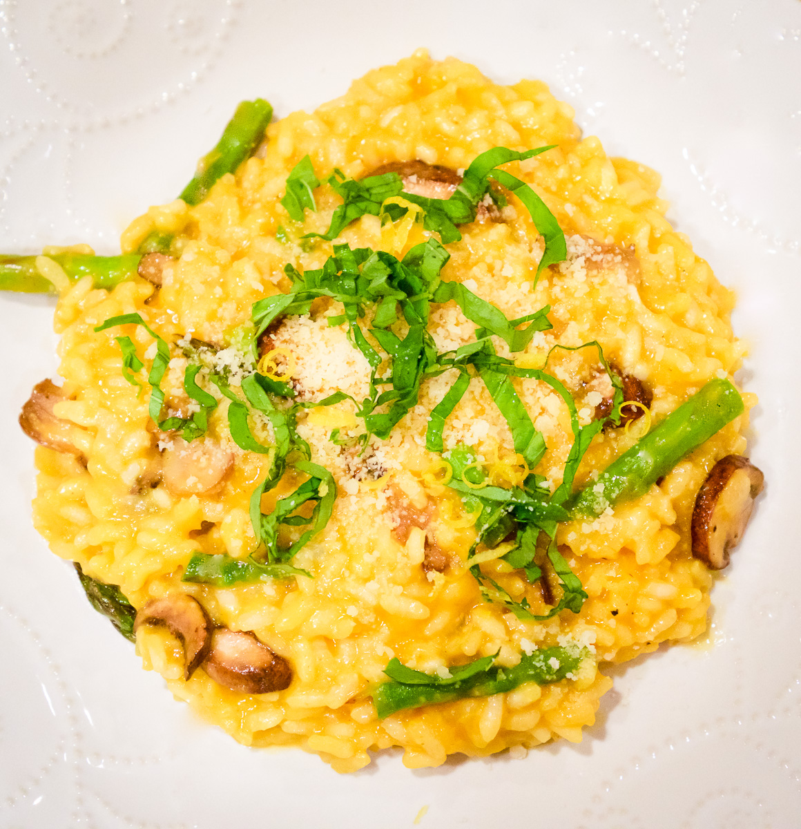 Recipe: Parmesan Risotto with Asparagus & Mushrooms